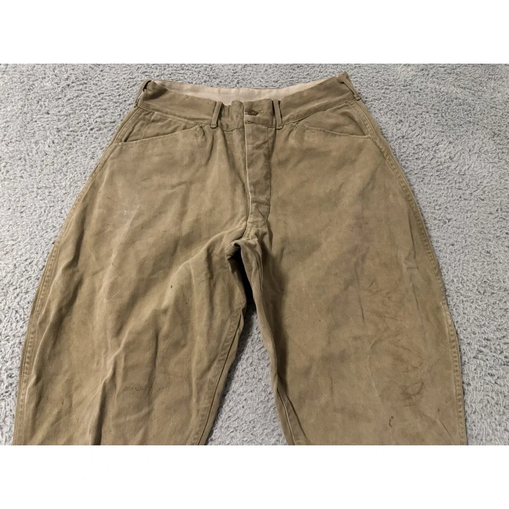 Men's VTG 30s 40s Boy Scout Khaki Breeches / Button Fly‎ Pants 1930s